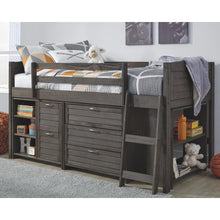 Load image into Gallery viewer, Caitbrook Twin Loft Bed Frame+Loft Under Bed Storage