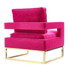 Load image into Gallery viewer, Avery Pink Velvet Chair