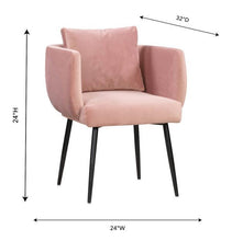 Load image into Gallery viewer, Alto Blush Velvet Dining Chair