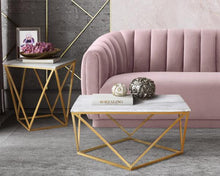 Load image into Gallery viewer, Leopold White Marble Side Table