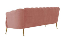 Load image into Gallery viewer, Daisy Petite Blush Velvet Sofa