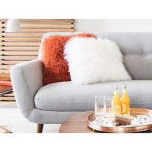 Load image into Gallery viewer, Lamb Fur Pillow Orange