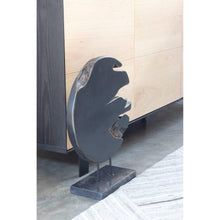 Load image into Gallery viewer, Round Teak Wood Art Weathered Grey Small
