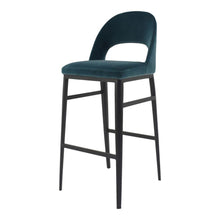 Load image into Gallery viewer, Roger Barstool Teal Velvet