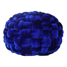Load image into Gallery viewer, PJ Velvet Pouf Royal Blue
