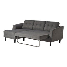 Load image into Gallery viewer, Belagio Sofa Bed White Chaise Charcoal Left
