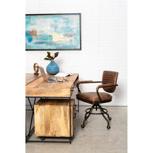 Load image into Gallery viewer, Foster Swivel Desk Chair - Soft Brown
