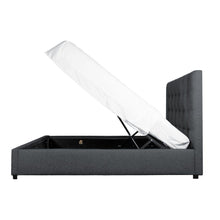 Load image into Gallery viewer, Belle Storage Bed Queen Charcoal Fabric