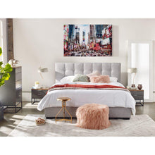 Load image into Gallery viewer, Belle Storage Bed King Light Grey Fabric