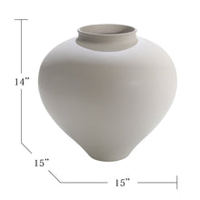 Load image into Gallery viewer, MATTE WHITE CERAMIC VASE 14"
