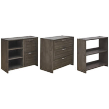 Load image into Gallery viewer, Caitbrook Twin Loft Bed Frame+Loft Under Bed Storage
