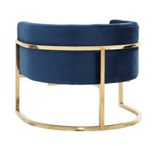 Load image into Gallery viewer, Magnolia Navy Chair with Gold Base

