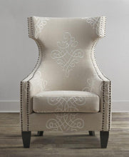 Load image into Gallery viewer, Gramercy Embroidered Linen Wing Chair
