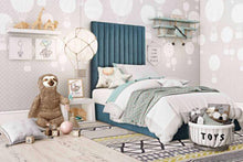 Load image into Gallery viewer, Arabelle Sea Blue Bed in Twin
