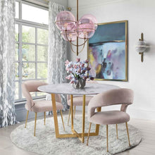Load image into Gallery viewer, Rocco Blush Velvet Dining Chair
