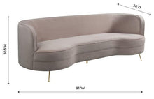 Load image into Gallery viewer, Flare Blush Velvet Sofa

