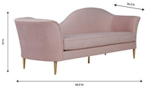 Load image into Gallery viewer, Plato Blush Velvet Sofa
