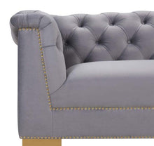 Load image into Gallery viewer, Farah Grey Velvet Sofa
