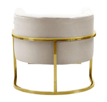 Load image into Gallery viewer, Magnolia Spotted Cream Chair with Gold
