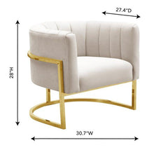 Load image into Gallery viewer, Magnolia Spotted Cream Chair with Gold
