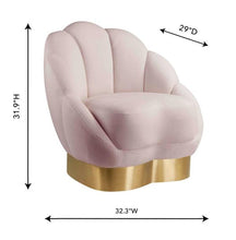 Load image into Gallery viewer, Bloom Blush Velvet Chair

