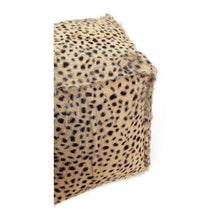 Load image into Gallery viewer, Spotted Goat Fur Pouf Cream
