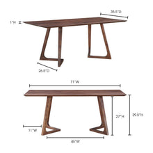 Load image into Gallery viewer, Godenza Dining Table Rectangular Walnut
