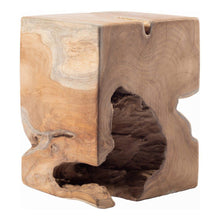Load image into Gallery viewer, Natural Teak Wood End Table
