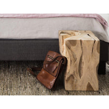 Load image into Gallery viewer, Natural Teak Wood End Table
