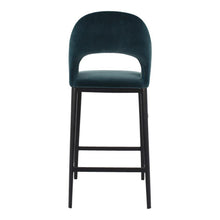 Load image into Gallery viewer, Roger Counter Stool Teal Velvet
