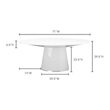 Load image into Gallery viewer, Otago Oval Dining Table White
