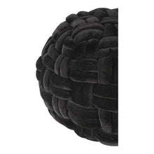 Load image into Gallery viewer, PJ Velvet Pouf Black
