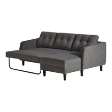 Load image into Gallery viewer, Belagio Sofa Bed Wiht Chaise Charcoal Right
