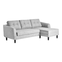 Load image into Gallery viewer, Belagio Sofa Bed With Chaise Light Grey Right
