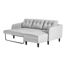 Load image into Gallery viewer, Belagio Sofa Bed With Chaise Light Grey Right
