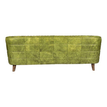 Load image into Gallery viewer, Magdelan Tufted Leather Sofa Emerald
