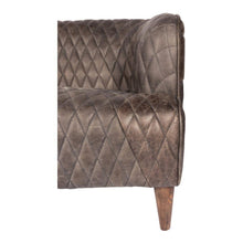 Load image into Gallery viewer, Magdelan Tufted Leather Sofa Antuque Ebony
