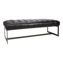 Load image into Gallery viewer, Wyatt Leather Bench Black
