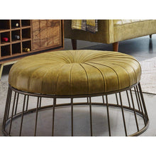 Load image into Gallery viewer, Radcliffe Leather Ottoman Green
