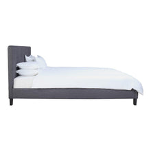 Load image into Gallery viewer, Eliza Queen Bed Dark Grey Fabric
