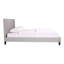 Load image into Gallery viewer, Eliza King Bed Light Grey Fabric
