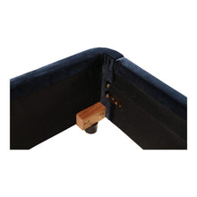 Load image into Gallery viewer, Samara Queen Bed Blue Velvet
