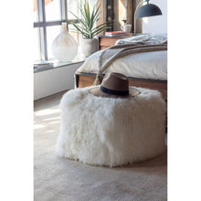 Load image into Gallery viewer, Lamb Fur Pouf Natural
